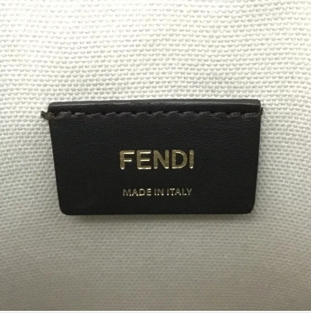 FENDI MON TRESOR Canvas Leather 2WAY Shoulder Bag White - Picture 9 of 10
